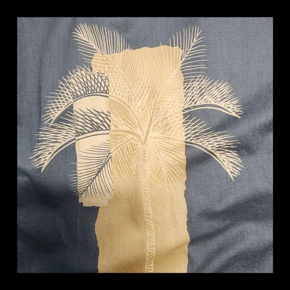 MENS BAMBOO CAY EMBROIDERED HAWAIIAN SHORT SLEEVE BUTTON DOWN SIZE L - Picture 6 of 6